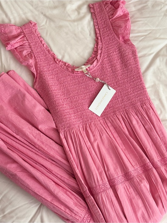LoveShackFancy Dresses & Skirts - Loveshackfancy Chessie Maxi Dress in Vivid Pink